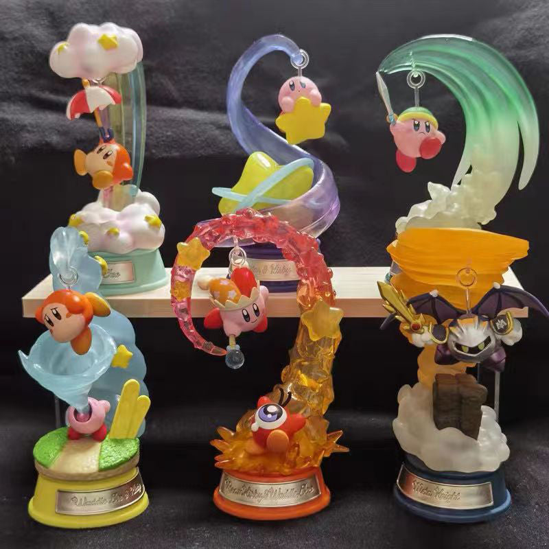 6 Styles Swing Kirby Figures Cute Animation Peripherals PVC Figures