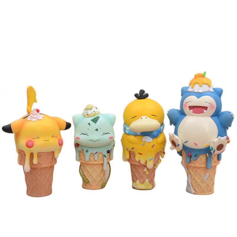 Pokémon cone ice cream ice cream picking pikachu wonderful frog seeds, duck Kabi beasts swing hand