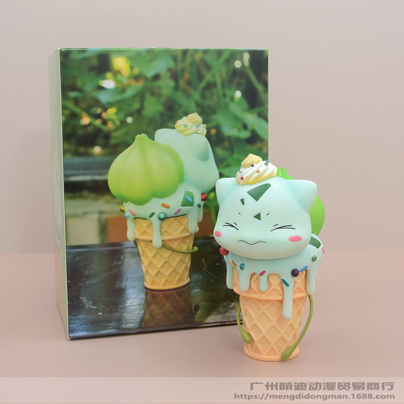 Pokémon cone ice cream ice cream picking pikachu wonderful frog seeds, duck Kabi beasts swing hand