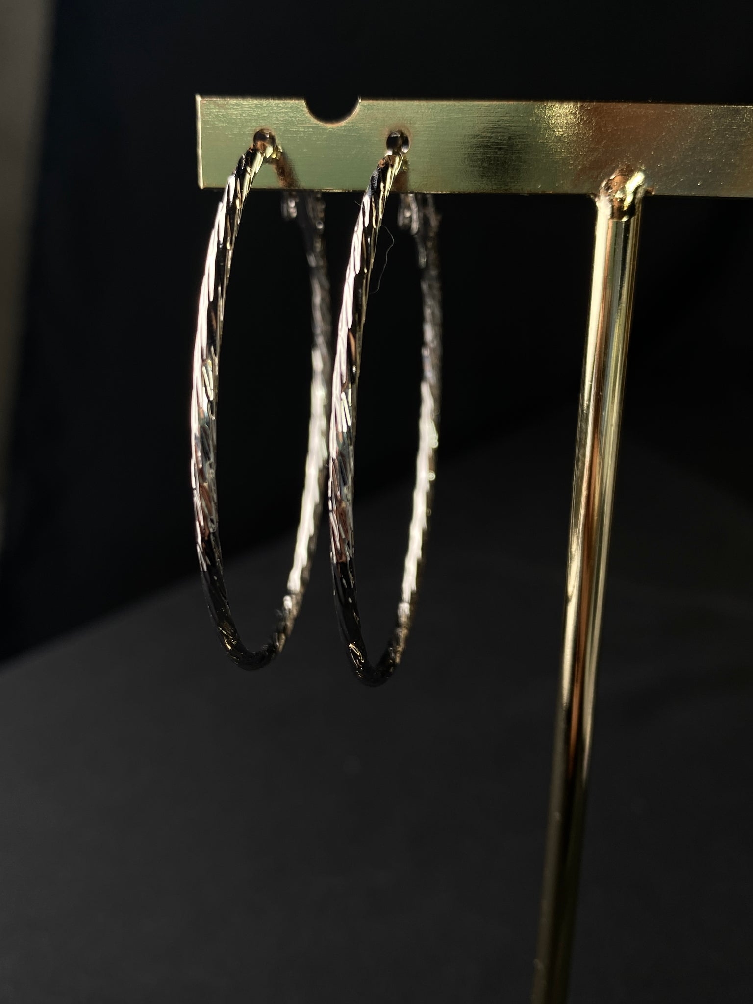 Large Silver Hoop Earrings