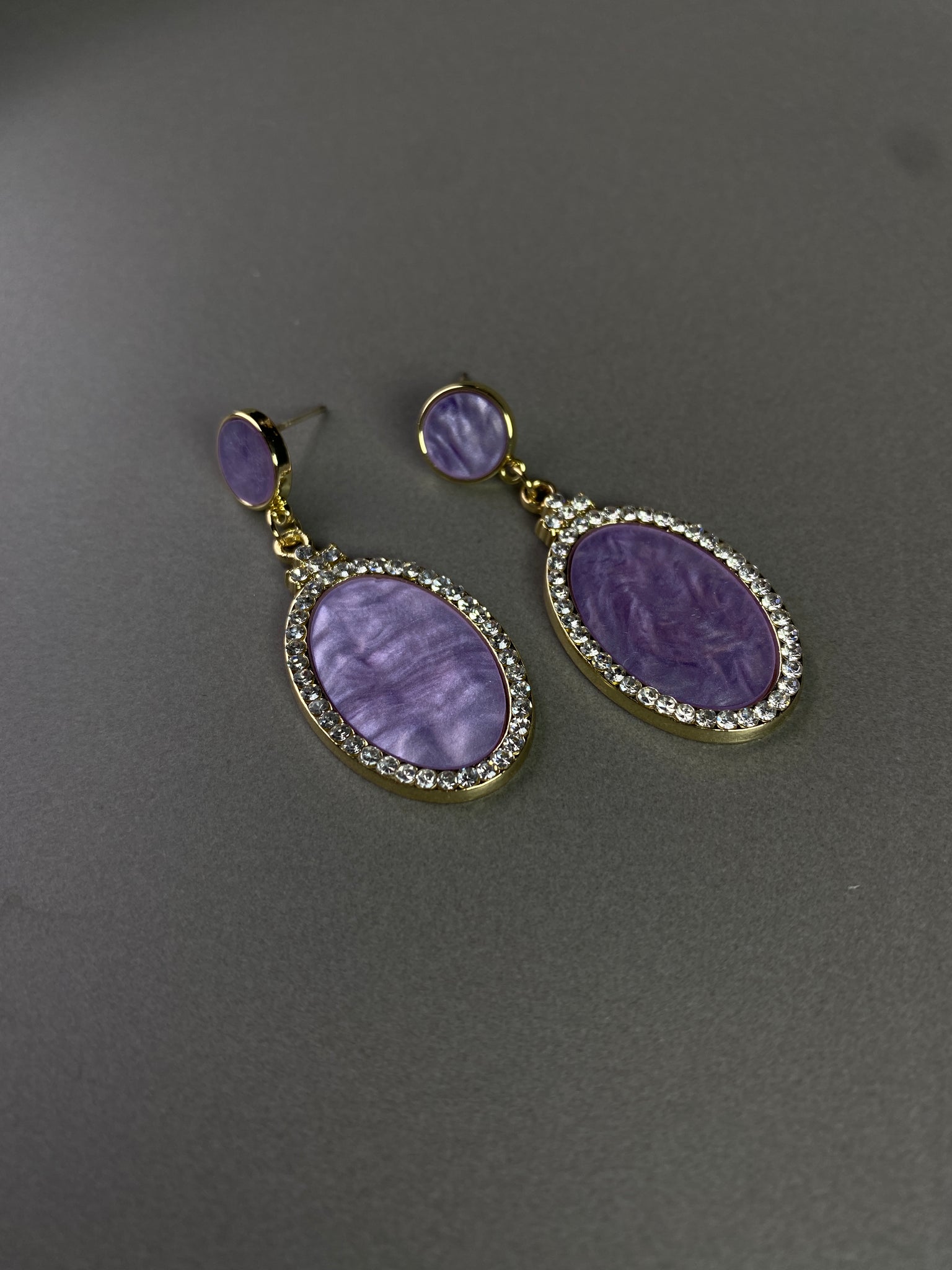 Light Gentle Vibe Purple Statement Earrings