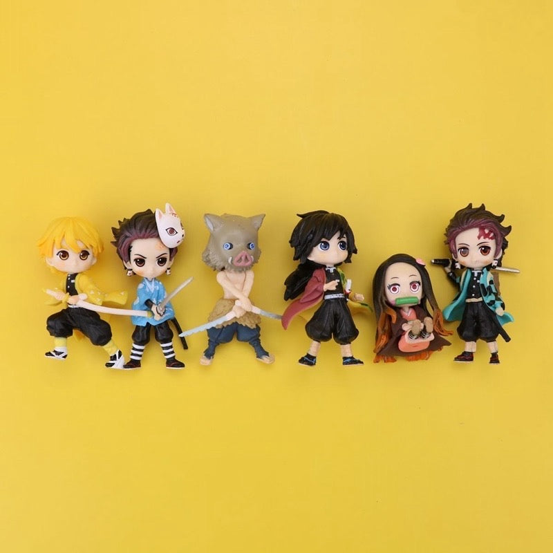 Demon slayer Sitting Series cute set 6 pcs