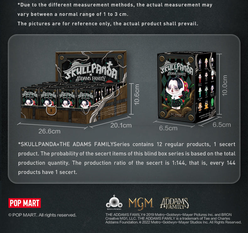 POP MART Skullpanda x The Addams Family Series Mystery Box 1PC/12PC New Arrival Launch On Apr 28th 12PCS Blind Box Toy