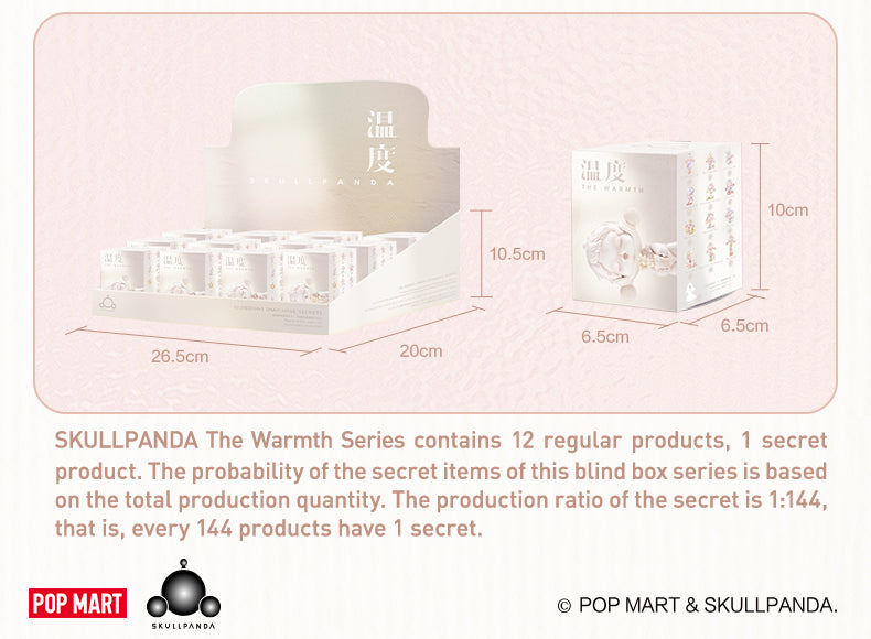 POP MART Skullpanda The Warmth Series Mystery Box 1PC/12PCS Blind Box Action Figure Cute Toy