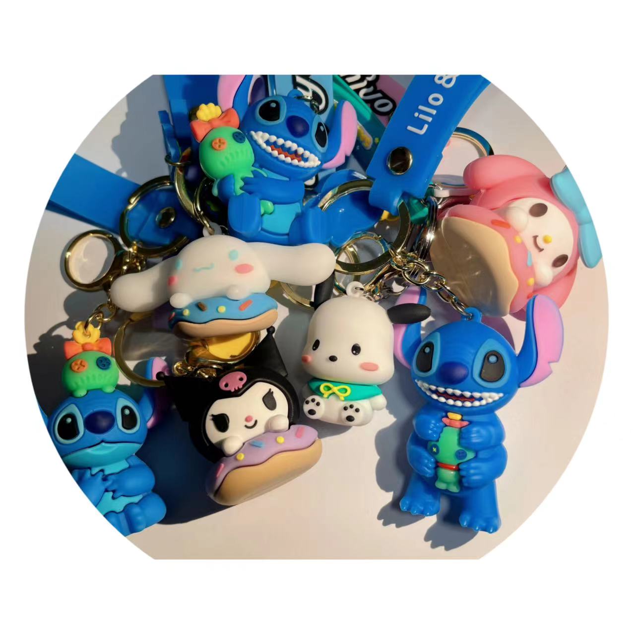 【KEYRING】 3D Cute Cartoon Soft Silicone IP Character Animal Fashion Kawaii for keychain