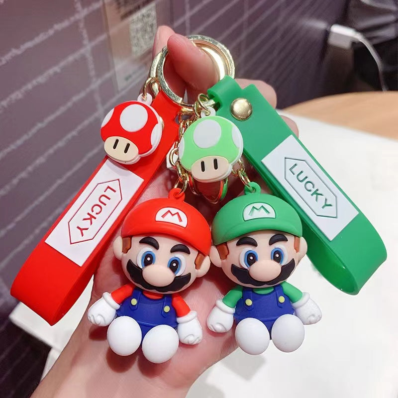 【KEYRING】 3D Cute Cartoon Soft Silicone IP Character Animal Fashion Kawaii for keychain